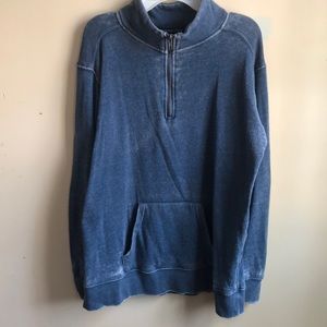 Comfy blue quarter zip sweatshirt